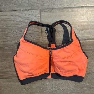 Victoria Secret Orange Front Close Sports Bra 34C